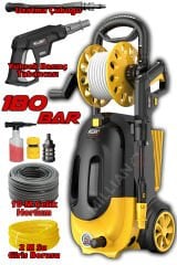 Millian İtalyan 180 Bar - 4500 W Bakır Sargılı Yüksek Basınçlı Çok Amaçlı Araba Bahçe ve Oto Yıkama Makinesi