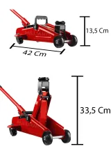 2,5 Tona Kadar Arabalı Tekerlekli Hidrolik 2 Ton Timsah Kriko Taşıma Çantalı 2 Yıl Garantili