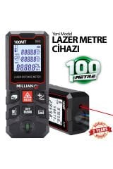 100 Metre Yüksek Hassasiyet Lazer Metre Ölçer LCD Dijital Ekran Su Terazili Lazermetre Lazerli